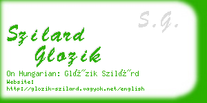 szilard glozik business card